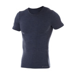 Men's Short Sleeve T-shirt Comfort Wool Merino Brubeck Dark Jeans