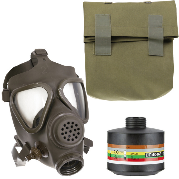 Maska Przeciwgazowa Austriacka Wojskowa Drager M65a2 / BC65 + Filtr CF32 ABEK Hg P3 + Pokrowiec Oryginał Demobil BDB