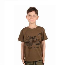 T-shirt Dziecięcy Junior Czołg Tiger Olive