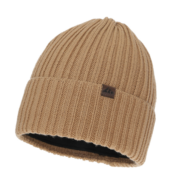 Czapka Zimowa Wełniana Merino Huno Agbo Camel