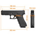 Pistolet Wiatrówka Glock 17 Gen. 4 Blowback 4,5 mm BB CO2 (5.8364)
