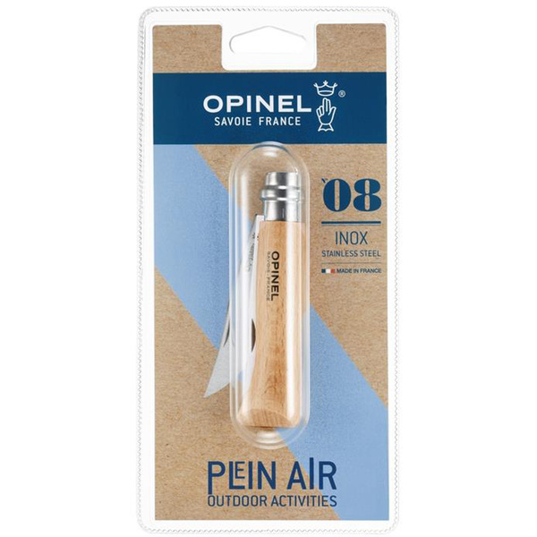 Nóż Składany OPINEL INOX N°8 Natural Blister (000405)