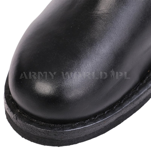 Jackboots 'Skutery' Police Leather Black Czarne 