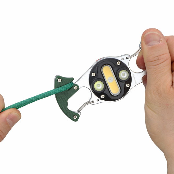 Lampka EDC COB LED z Podwójnym Karabińczykiem JB Tacticals Olive