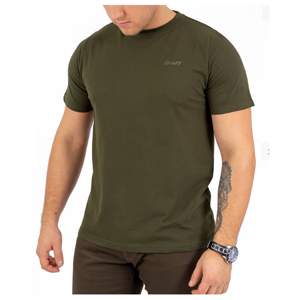 T-shirt Z Bawełny DWUPAK Graff Olive (959-OL)