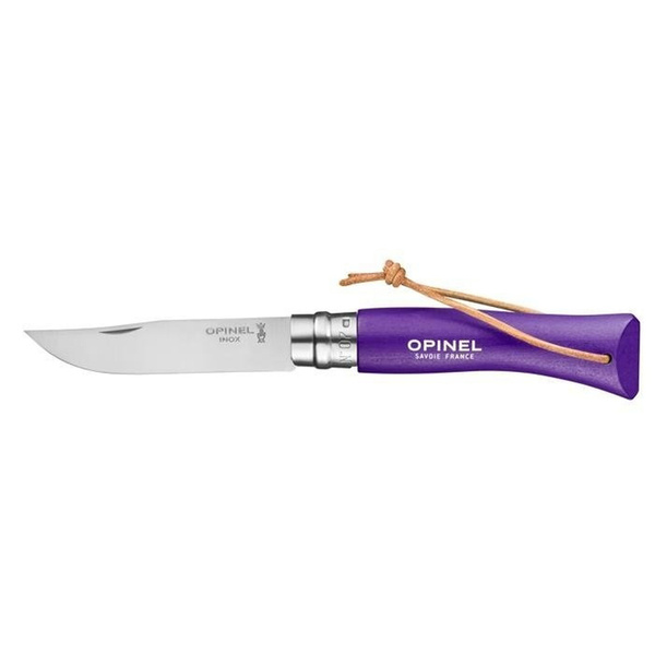 Nóż Składany OPINEL INOX Colorama N°7 Rzemień Violet (002205)