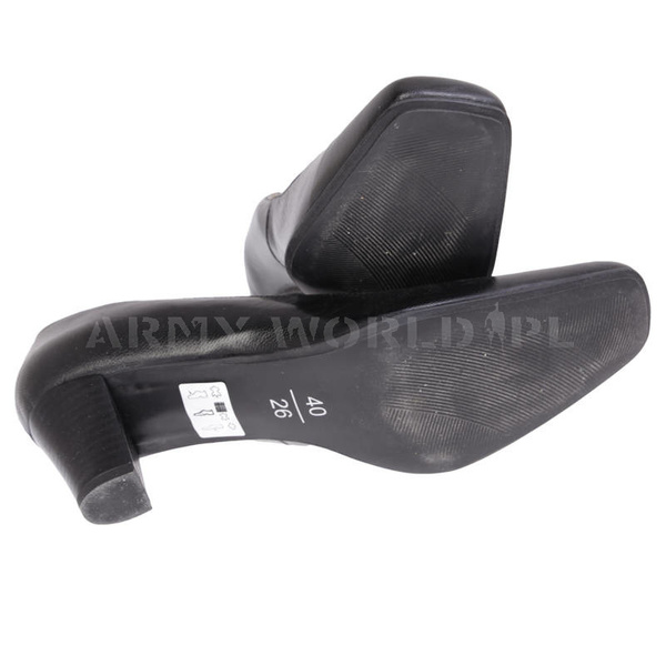 Women's Leather Court Shoes 915A/MON Black Original New