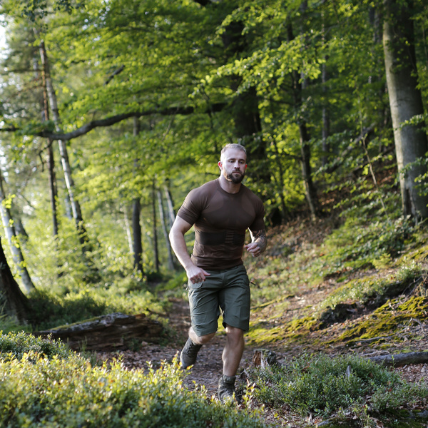 T-shirt Wojskowy Bundeshwehr Hexonia Brązowy Oryginał Nowy