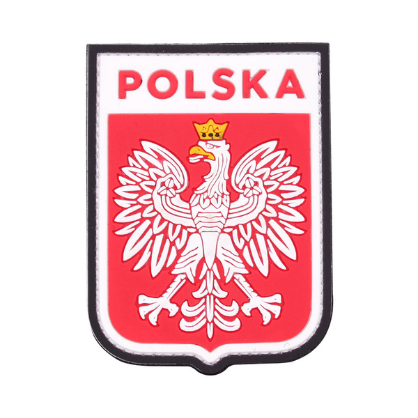 Naszywka Herb Polski 3D PVC 101 Inc. Biało / Czerwona