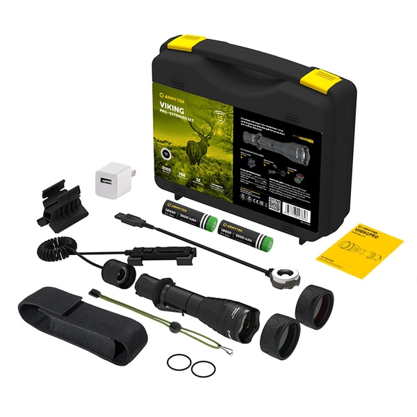 Latarka Ręczna Armytek 2200 lm Viking Pro Magnet USB Extended Set White (F07702C)