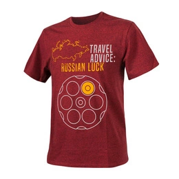 T-shirt Helikon-Tex Travel Advice: Russian Luck Melange Red (TS-TRL-CO-2501Z)