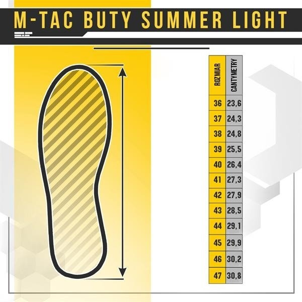 Tactical Trekking Shoes Summer Light M-Tac Czarne