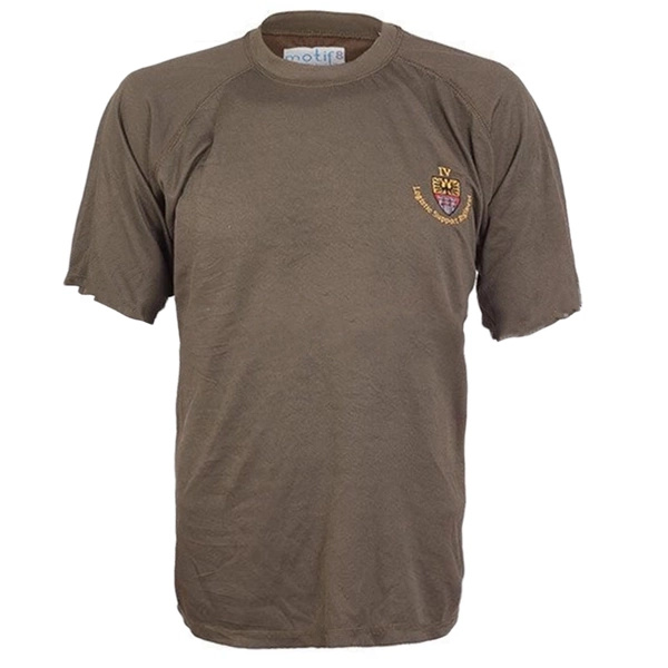 Thermoactive T-shirt Coolmax With Badge Logistic Support Regiment Olive Original Used