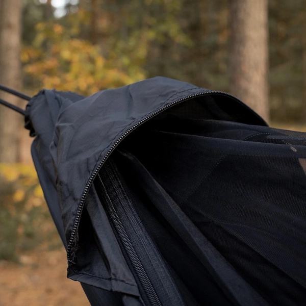 Hamak Lekki Turystyczny Ważka V2 Long + Moskitiera Pocket TigerWood Czarny