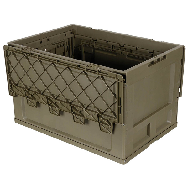 Skrzynka Turystyczna Plastikowa Składana 60L MFH Olive (27160C)