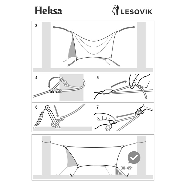 Tarp Heksa 3,6 x 3 m Lesovik Crocodile Green / Mayfly