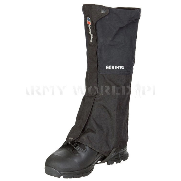Stuptuty Berghaus GORE-TEX GTX Gaiters Czarne Oryginał Demobil BDB
