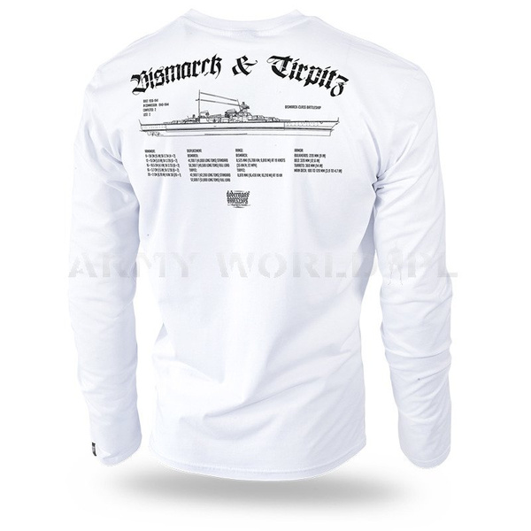 Koszulka Z Długim Rękawem The Battleship Doberman's Aggressive Biała (LS224)
