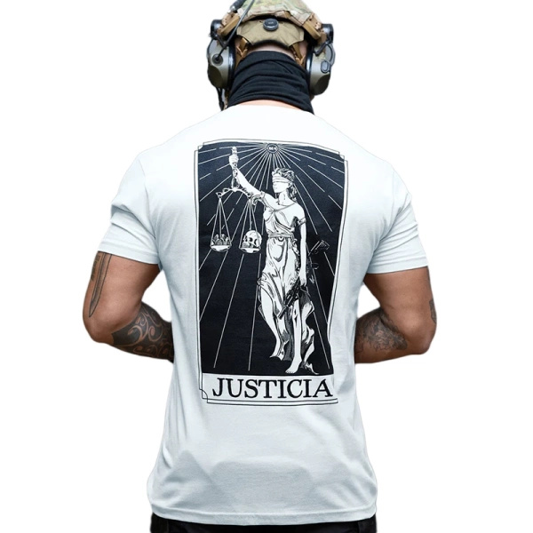 T-Shirt Justicia Brothers In Arms Biały