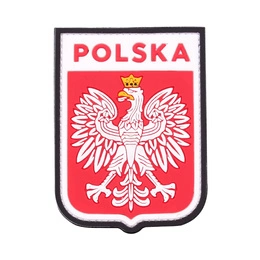 Naszywka Herb Polski 3D PVC 101 Inc. Biało / Czerwona