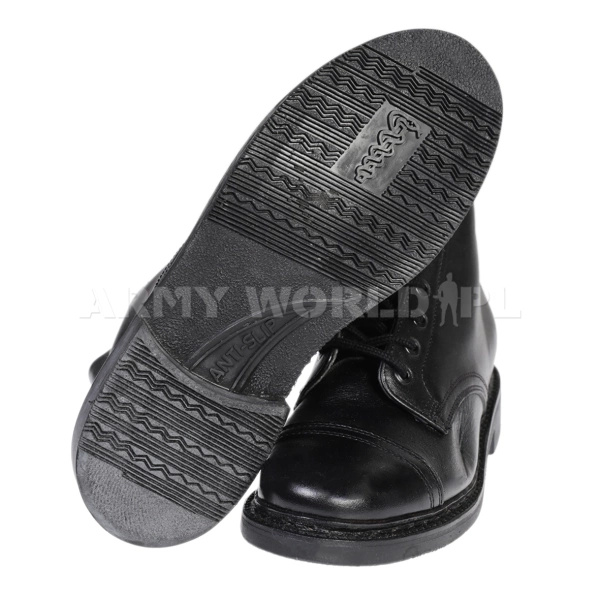 Buty  Za Kostkę Wojskowe Holenderskie Skórzane Czarne Oryginał Demobil DB