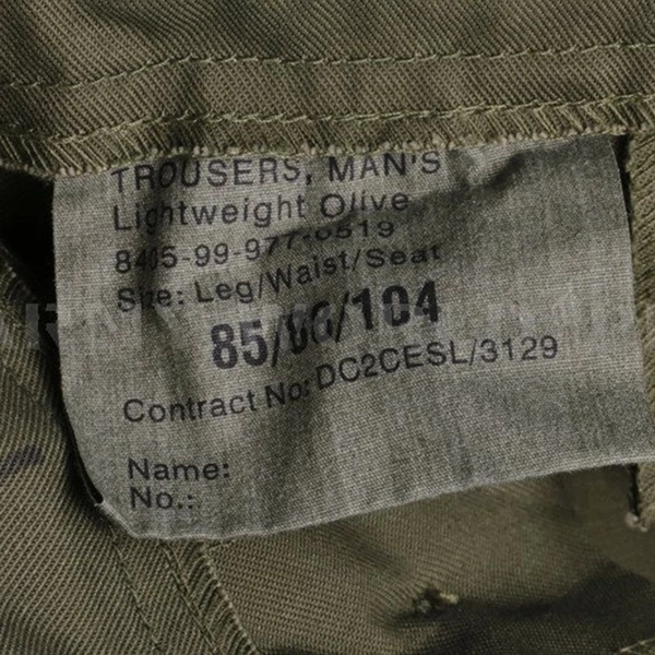 British Army Cargo Pants Lightweight Olive Genuine Military Surplus