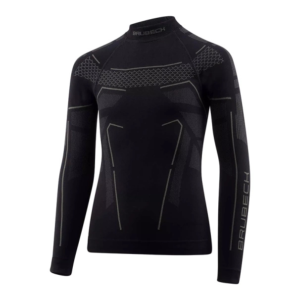 Bluza Termoaktywna Junior Thermo Brubeck Czarno / Grafitowa (LS1612J)