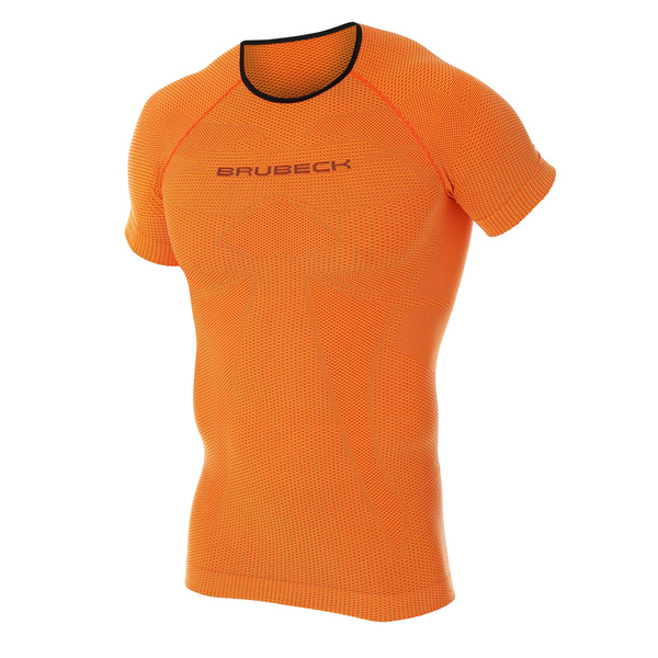 Koszulka Męska 3D Run PRO Brubeck Pomarańczowa (SS11920)
