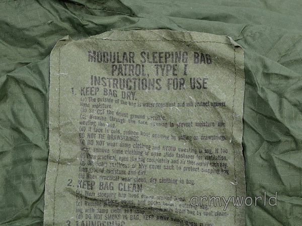 Modular Sleeping Bag Patrol Type I MFH Olive Used