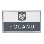 Flaga Polski Z Godłem Emblemat PVC Helikon-Tex Biało / Szara (OD-P29-RB-19)