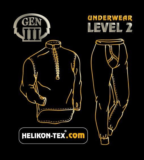 Thermoactive Underwear Level 2 III Gen. Helikon-Tex Set Shirt + Drawers Coyote (KP-UN2-PO-11)