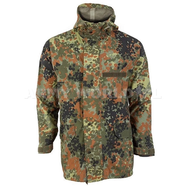 Komplet Gore-Tex Przeciwdeszczowy Wojskowy Bundeswehr Flecktarn Oryginał Demobil II Gatunek