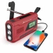 Radio Awaryjne Solarne z Powerbankiem 4500 mAh i Latarką LED Powerbankiem JB Tacticals Czerwone (JB-05)