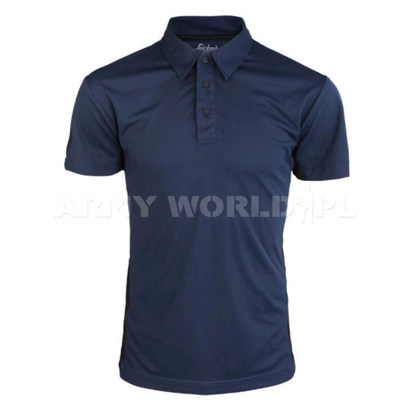 Man's Polo Shirt Short Sleeves Coolmax Navy Blue Original New