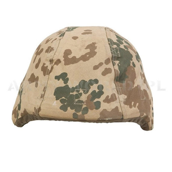 Cover For Kevlar Type Helmet Bundeswehr Reversible Two-Seded Flecktarn/Wustentarn Original Used