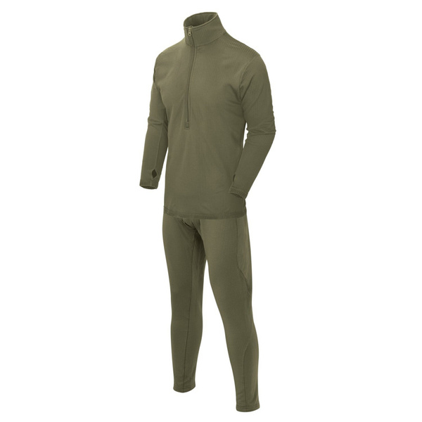 Thermoactive Underwear Level 2 III Gen. Helikon-Tex Set Shirt + Drawers Olive (KP-UN2-PO-02)