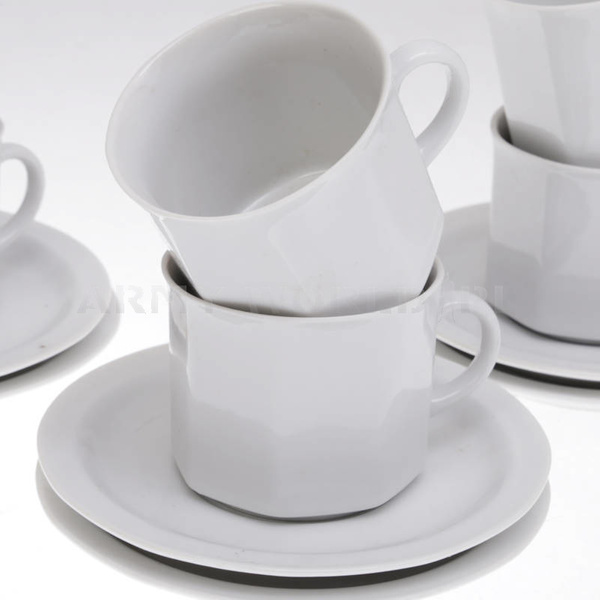 Military TeaCup Set "2" White Geniune Surplus Used 