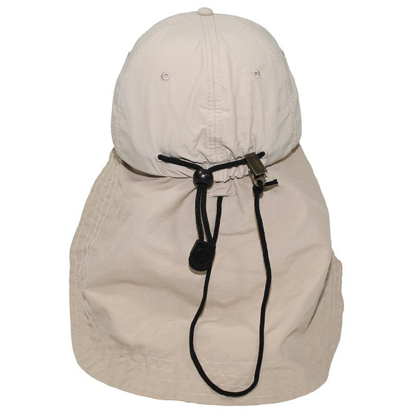 Baseball Cap With Large Neck Guard Sahara Fox Outdoor Beige (10424F)