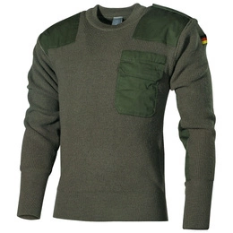 Sweter Bundeswehr Z Kieszenią Wełniany MFH Olive (05021B)