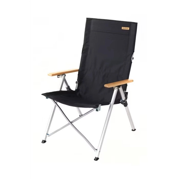 Krzesło Składane Turystyczne Deck Chair Naturehike Czarne (NH17T003)