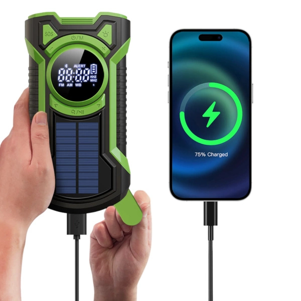 Radio Awaryjne z Panelem Solarnym i Powerbankiem 5000 mAh JB Tacticals (JB-07)