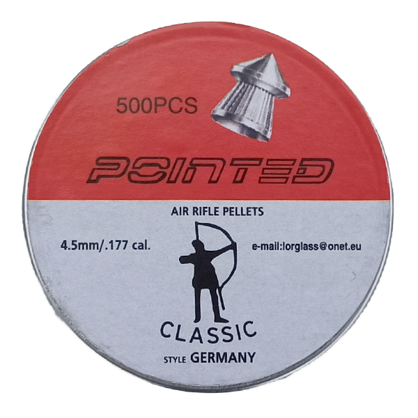 Airgun Pellets Pointed Classic Germany 4.5 mm Sharp 500 pcs.
