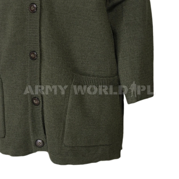 Sweter Rozpinany Brytyjski Damski Olive Oryginał Nowy