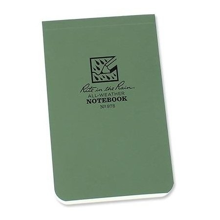 All-Weather Notebook Rite in the Rain 3 1/4 x 5 1/4" Olive New