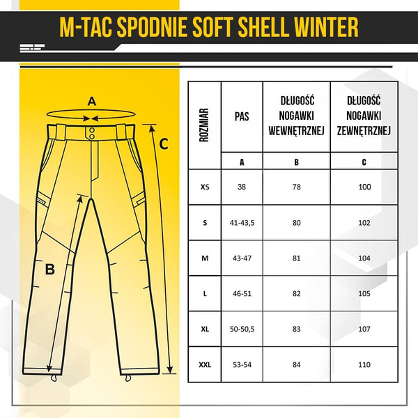 Spodnie Taktyczne SoftShell Winter M-Tac Coyote (20306005)