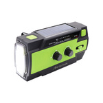 Radio Awaryjne Solarne z Latarką, Lampką LED, SOS i Powerbankiem JB Tacticals Zielone (JB-13)