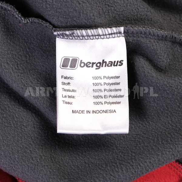Bluza Polarowa Męska Berghaus SPECTRUM MICRO HALF ZIP Czerwona Powystawowa