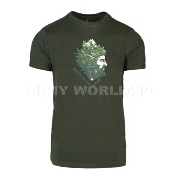T-shirt Bawełniany FNT Las Tagart Green