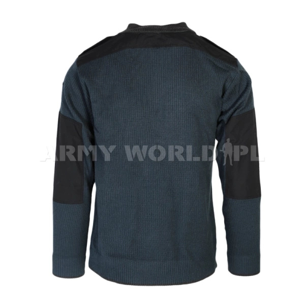 Sweter Wojskowy Z Zamkiem Vision Turkusowy Oryginał Demobil BDB