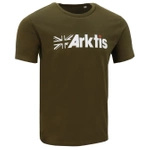 T-shirt Z Flagą TE001 Flag Logo Arktis Olive Green